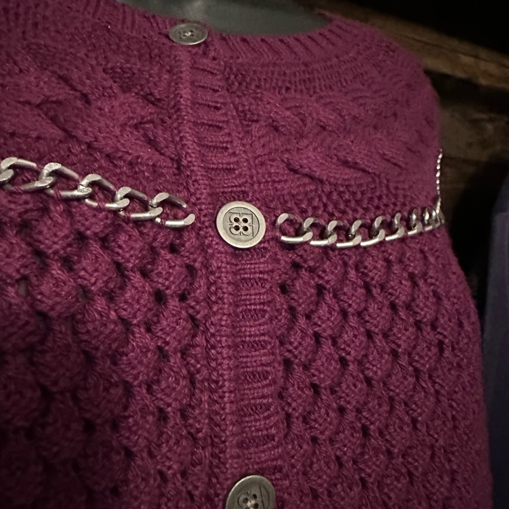 Liz Claiborne Purple Cable Knit Sweater - Picture 5 of 5